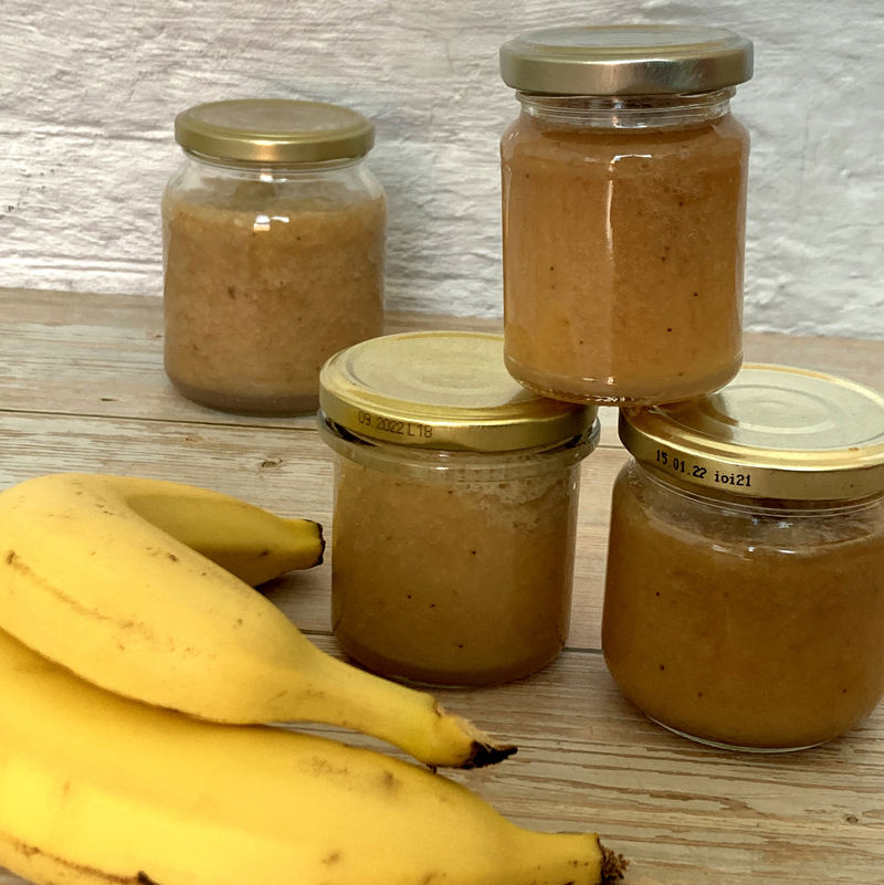 Aus geretteten Bananen kannst Du leckere Bananenmarmelade herstellen.