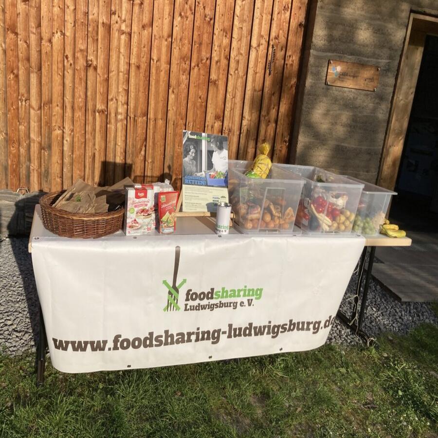 Foodsharing-Stand beim Amphibien-Vortrag Casa Mellifera Ludwigsburg