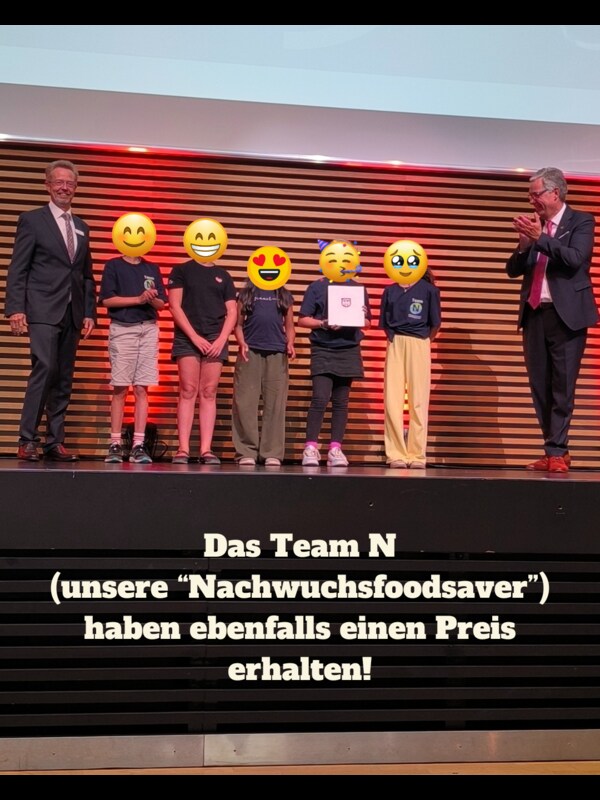 Nachwuchsfoodsaveri:innen Team N erhalten Umweltpreis